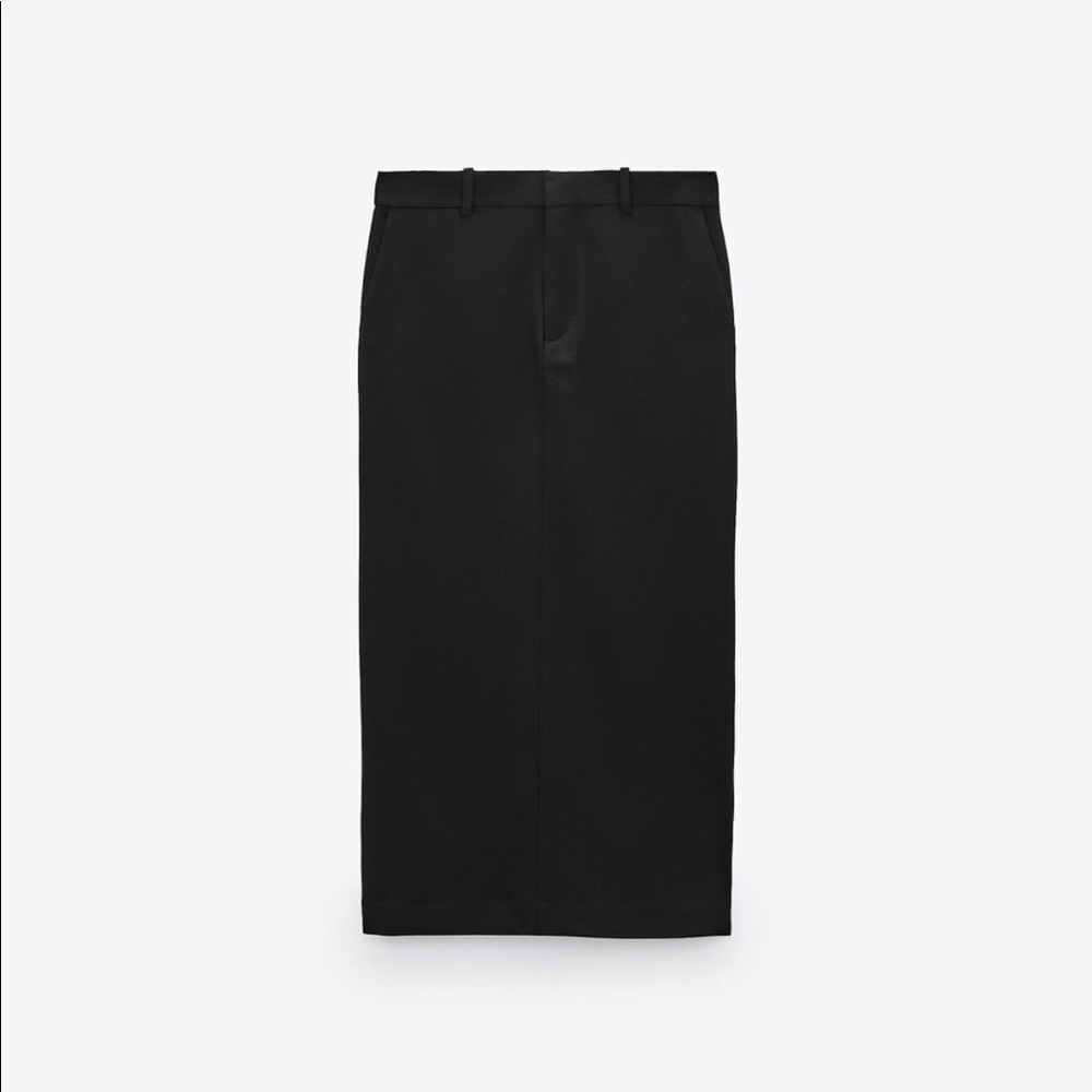 NWT ZARA BLACK SKIRT WITH SLIT SIZE XS